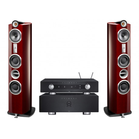 TRIANGLE SIGNATURE DELTA NOIRE LA PAIRE + PRIMARE AMPLI + PREAMPLI NOIR A35.2 + PRE 35 PRISMA + CABLE SYS 2X3M