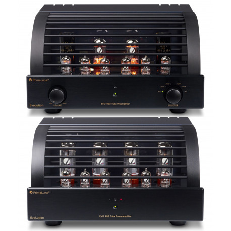 PRIMALUNA ENSEMBLE EVO 400 AMPLI DE PUISSANCE + EVO 400 PREAMPLI NOIR REPRISE