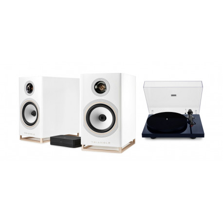 TRIANGLE CAPELLA BLEU AUSTRALE + PLATINE VINYLE LUNAR 3 NOIRE