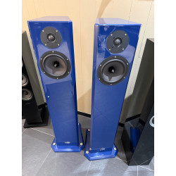 QUELLIS LULLY PREMIUM BLEU LAQUE ENCEINTES COLONNE LA PAIRE REPRISE CLIENT