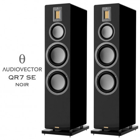 AUDIOVECTOR QR7 NOIR LAQUE ENCEINTES COLONNES LA PAIRE