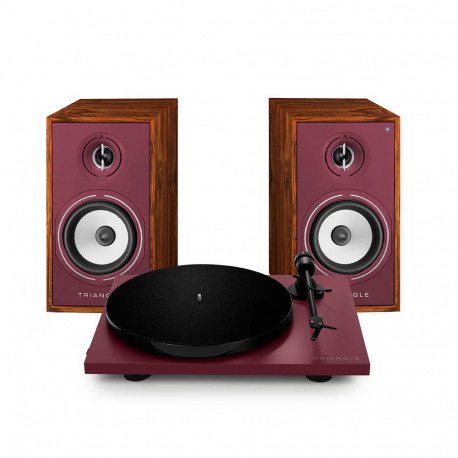 pack triangle BR02 CONNECT +LUNAR 1 rouge enceintes connectées + platine td