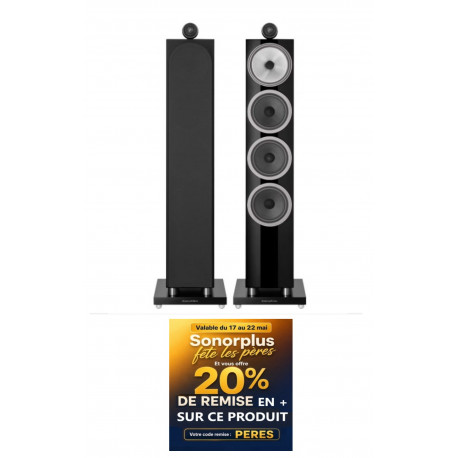 B&W 702 S3 BLANC SATIN (LA PAIRE) Enceintes colonne